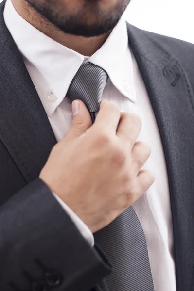 Tying a tie — Stock Photo, Image