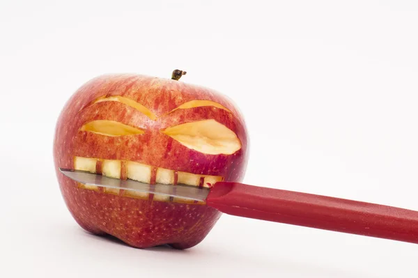 Psycho twarz jabłko — Zdjęcie stockowe