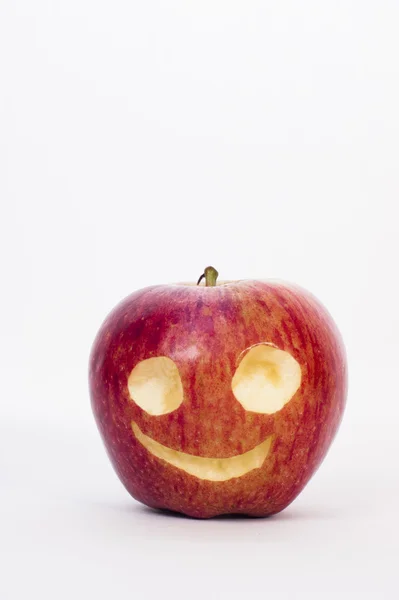 Jabłko twarz — Zdjęcie stockowe