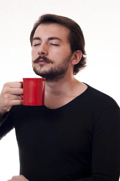 Man dricker kaffe — Stockfoto
