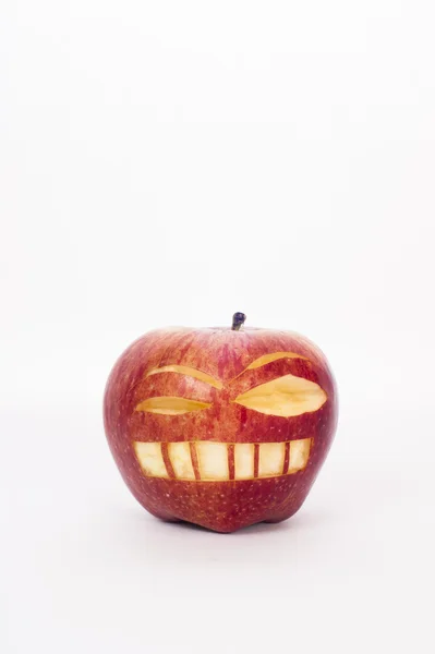 Psycho face apple — Stock Photo, Image
