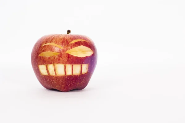 Psycho face apple — Stock Photo, Image