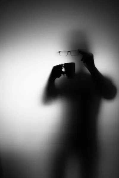 Kacamata hantu dan kopi — Stok Foto