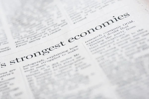 Strongest economies — Stock Photo, Image