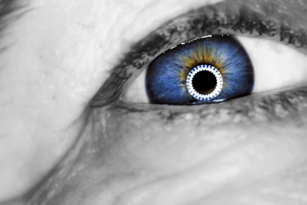 Blue eye macro — Stock Photo, Image