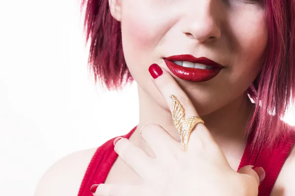 Beautiful red head woman — Stock Photo, Image