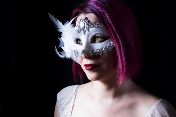 Girl with the mask — Stock Photo, Image