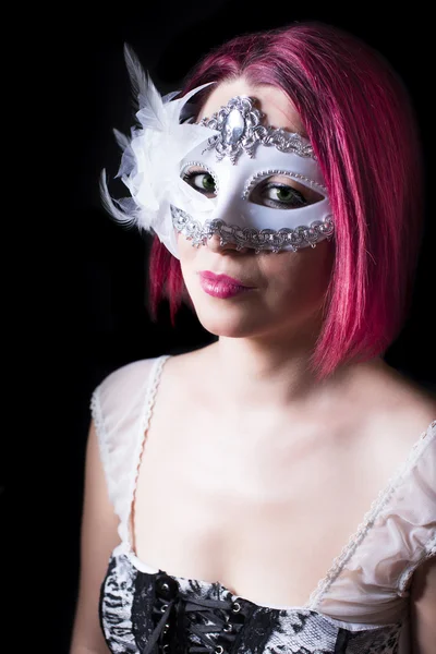 Girl with the mask — Stock Photo, Image