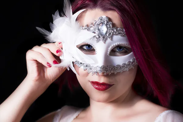 Girl with the mask Stock Picture