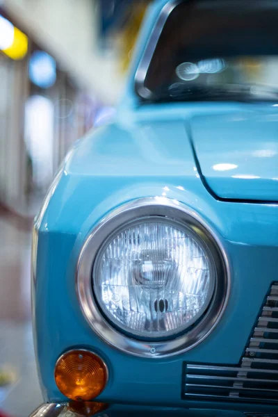 Izmir Turkey June 2021 Blue Colored Front Headlight Detail View — Stock Photo, Image