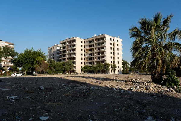 Izmir Türkei Juni 2021 Leeres Und Beschädigtes Gebäude Nach Erdbeben — Stockfoto