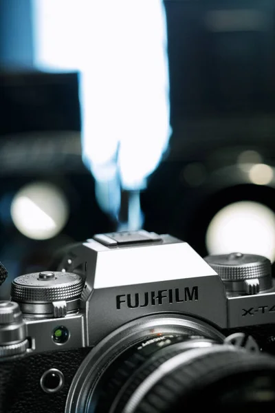 Izmir Turecko Července 2021 Ilustrativní Úvodník Detailní Záběr Fotoaparátu Fujifilm — Stock fotografie