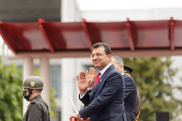 Estambul Turquía Octubre 2021 Alcalde Estambul Ekrem Imamoglu Está Desfile — Foto de Stock