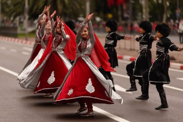 Istanbul Turkije Oktober 2021 Jongeren Die Oktober Een Kaukasische Volksdans — Stockfoto