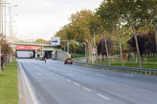 Istanbul Turkey October 2021 Empty Vatan Avenue Road City Istanbul — Stockfoto