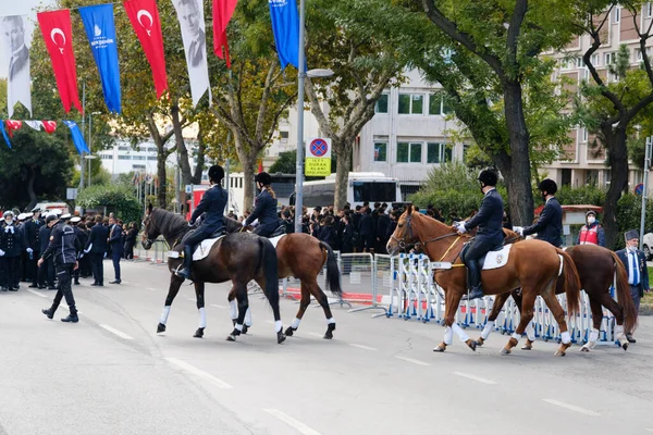 Istanbul Turecko Října 2021 Policejní Tým Redakční Snímek Istanbulu Turecko — Stock fotografie