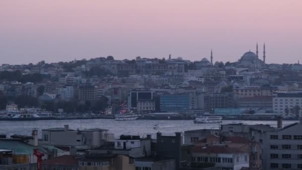 Κωνσταντινούπολη Τουρκία Οκτωβρίου 2021 Αγία Σοφία Μπλε Τζαμί Σουλταναχμέτ Και — Αρχείο Βίντεο