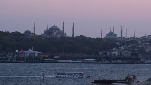 Κωνσταντινούπολη Τουρκία Οκτωβρίου 2021 Αγία Σοφία Μπλε Τζαμί Σουλταναχμέτ Και — Αρχείο Βίντεο