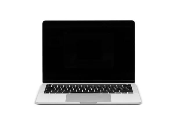 Notebook Komputer Białym Tle Białym Tle — Zdjęcie stockowe