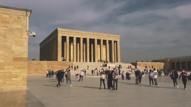 Ancara Turquia Novembro 2021 Filmagem Anitkabir Visitantes Fotografia Editorial Ancara — Vídeo de Stock