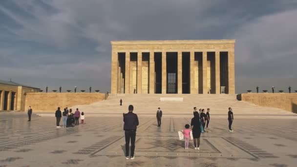 Ankara Türkiye Kasım 2021 Anitkabir Ziyaretçilerin Görüntüleri Ankara Editör Fotoğrafı — Stok video