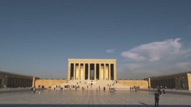 Ankara, Türkiye - 09 Kasım 2021: Anitkabir ve ziyaretçilerin görüntüleri. Ankara 'da editör fotoğrafı.