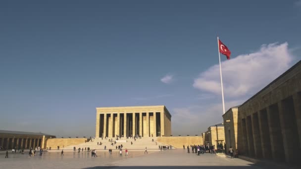 Ankara Turquía Noviembre 2021 Imágenes Anitkabir Visitantes Tiro Editorial Ankara — Vídeo de stock