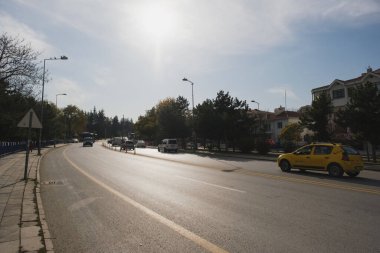 Ankara, Türkiye - 09 Kasım 2021: Anitkabir 'e giriş yolu. Ankara 'da editör fotoğrafı.