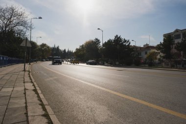 Ankara, Türkiye - 09 Kasım 2021: Anitkabir 'e giriş yolu. Ankara 'da editör fotoğrafı.