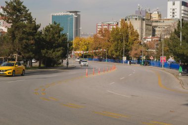 Ankara, Türkiye - 09 Kasım 2021: Anitkabir 'e giriş yolu. Ankara 'da editör fotoğrafı.