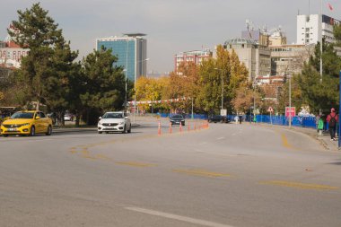 Ankara, Türkiye - 09 Kasım 2021: Anitkabir 'e giriş yolu. Ankara 'da editör fotoğrafı.