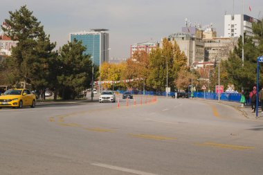 Ankara, Türkiye - 09 Kasım 2021: Anitkabir 'e giriş yolu. Ankara 'da editör fotoğrafı.
