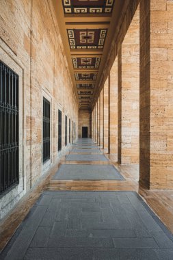Ankara, Türkiye - 09 Kasım 2021: Anitkabir 'in giriş bölümü. Ankara 'da editör fotoğrafı.