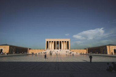 Ankara, Türkiye - 09 Kasım 2021: Anitkabir 'in ön görünümü. Ankara 'da editör fotoğrafı.