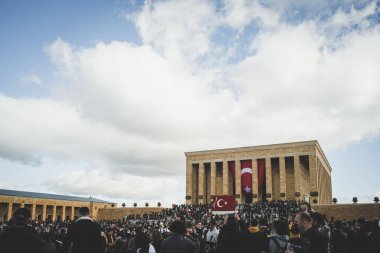 Ankara, Türkiye - 10 Kasım 2021: Anitkabir ve Atatürk Anma Günü 'nün 10 Kasım' daki töreni. Ankara 'da editör fotoğrafı.