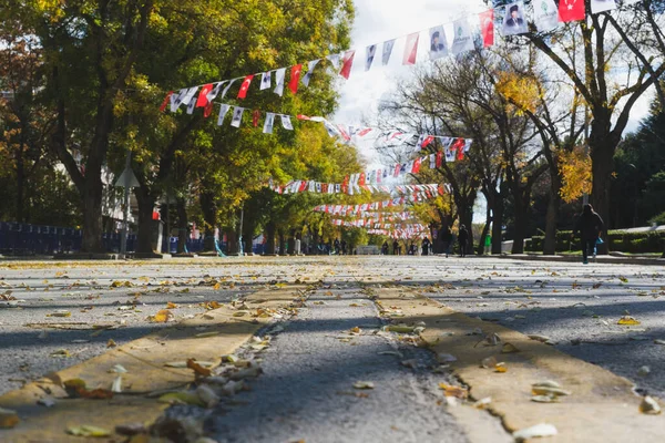 トルコのアンカラ 2021年11月10日 アンカラゲンクリク通りは11月10日のアタチュルク記念日のため閉鎖された アンカラトルコで撮影された編集 — ストック写真