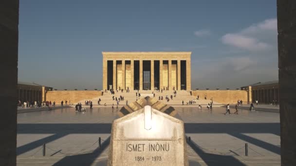 Ankara Turquía Noviembre 2021 Imágenes Anitkabir Mausoleo Ismet Inonu Tiro — Vídeos de Stock