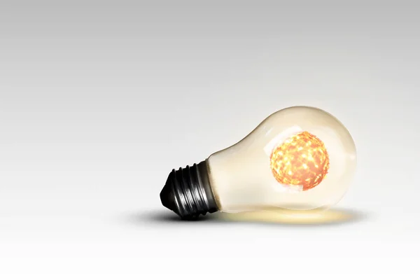 Light Bulb White Background Sun — Stock Photo, Image