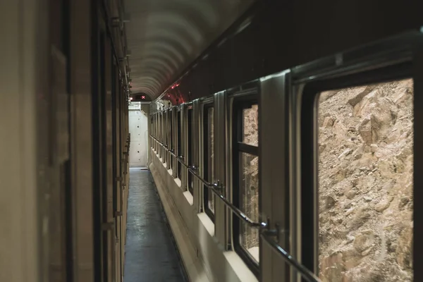 Vista Interior Tren Sin Personas Ventanas — Foto de Stock