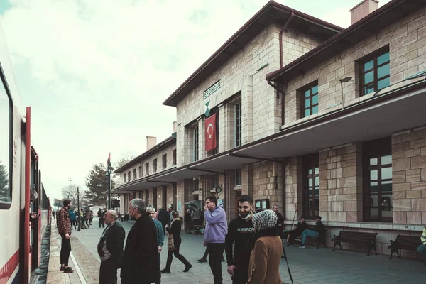 Erzincan Turkey February 2022 Erzincan Train Station Passengers Eastern Express — Stock Photo, Image