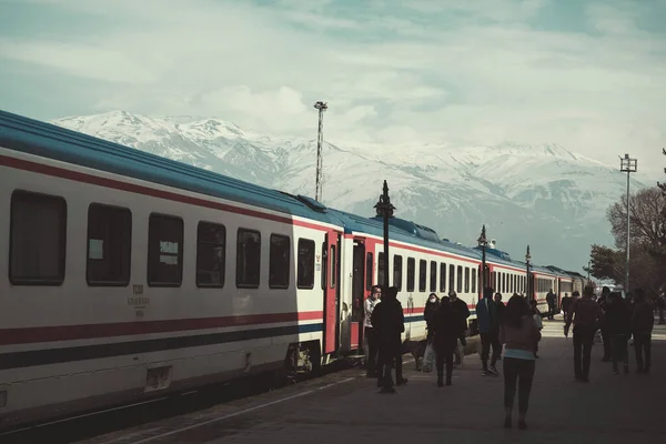 Erzincan Turkey February 2022 Eastern Express Train Passengers Erzincan Train — ストック写真