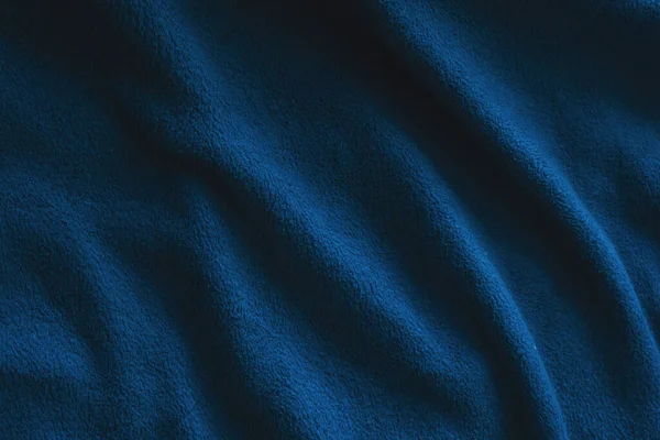 Blue Colored Fleece Blanket Background Texture — Zdjęcie stockowe