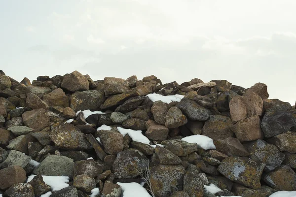 Piedras Con Algo Textura Nieve Fondo — Foto de Stock