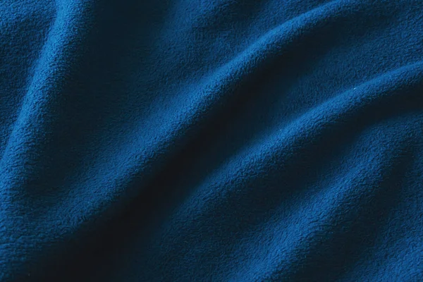 Blue Colored Fleece Blanket Background Texture — Zdjęcie stockowe