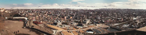 Kars Turkiet Februari 2022 Panorama Kars Stadsutsikt Vintern Från Kars — Stockfoto