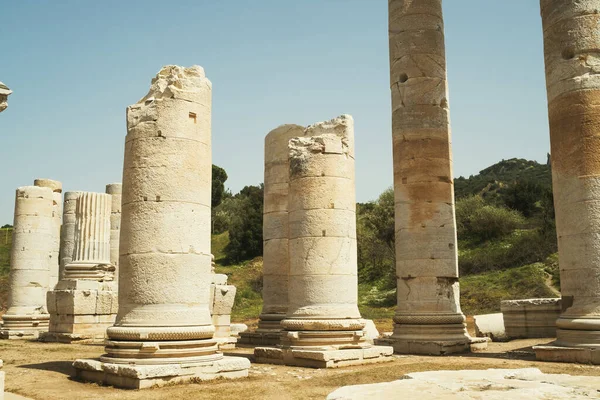 Över Sardes Tempel Kolumner — Stockfoto