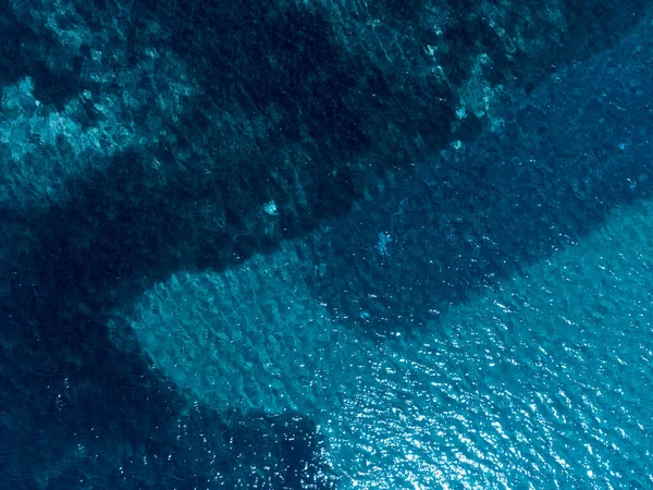Vzdušný Pohled Shora Moře Pozadí — Stock fotografie