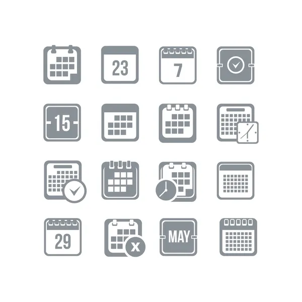 Calendar icon set — Stock Photo, Image