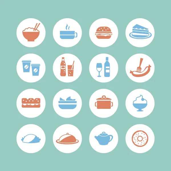 Iconos de alimentos — Vector de stock