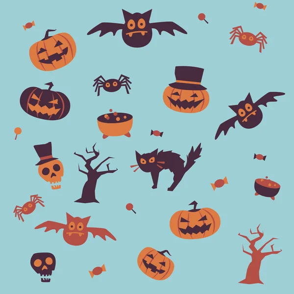 Naadloze halloween achtergrond — Stockvector